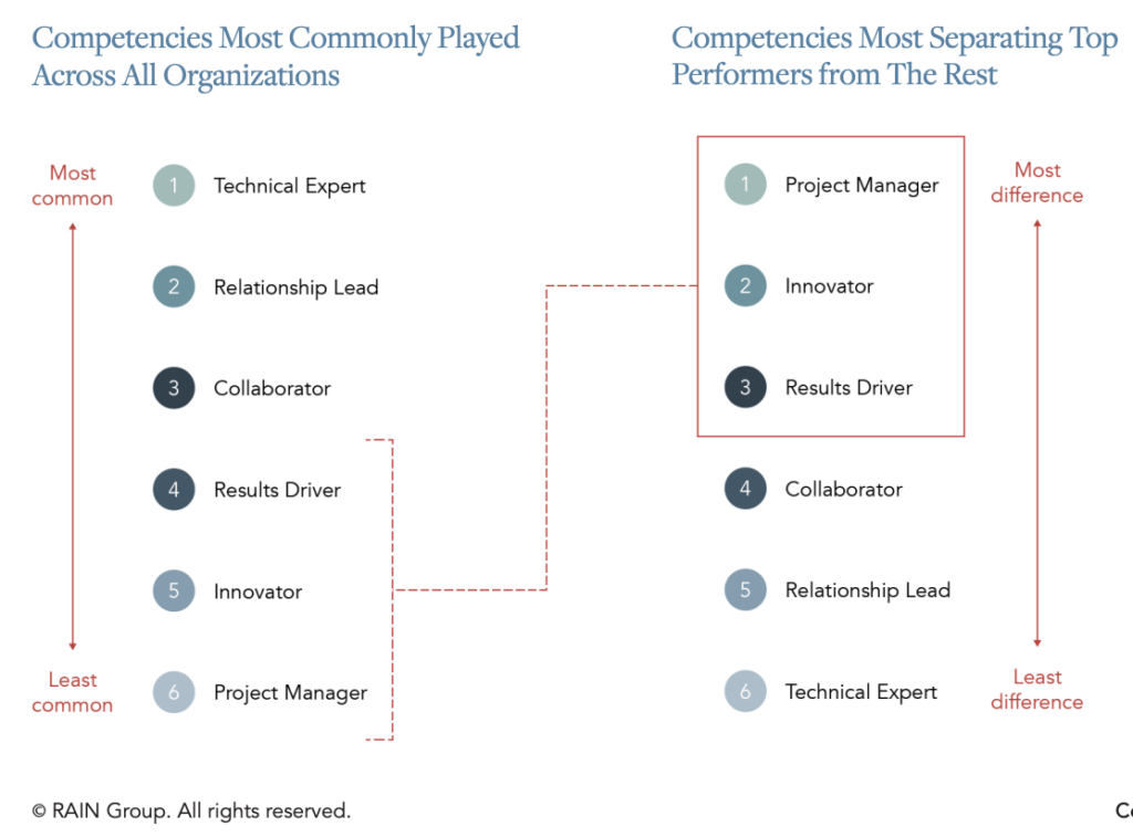 Rain Group's competencies for account managers.